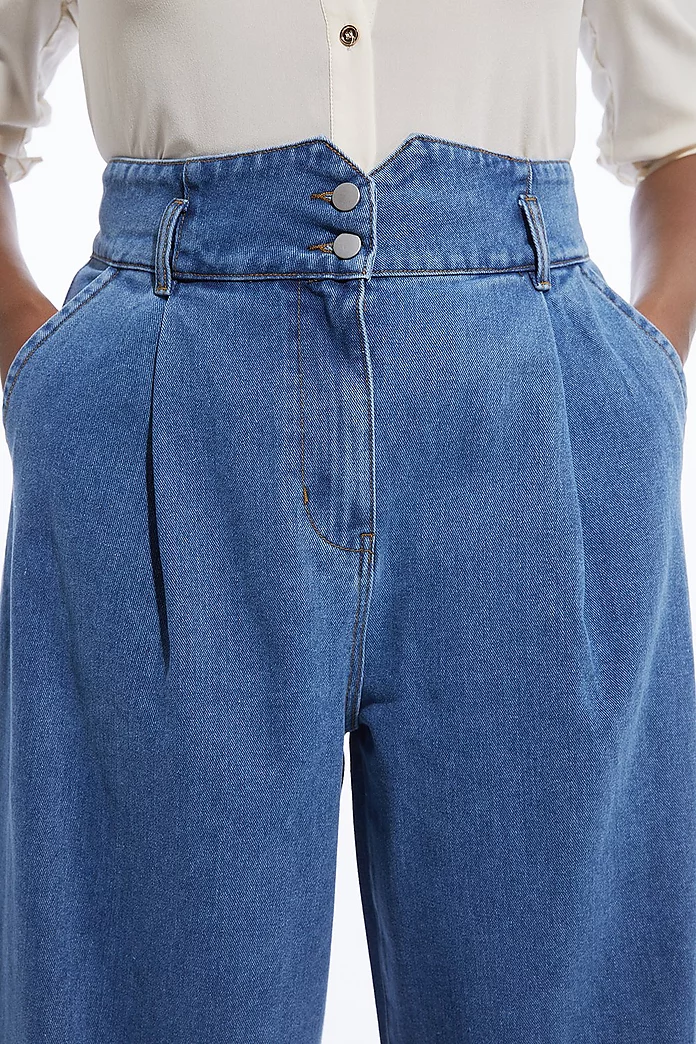 Plus Size Denim Wide Leg Pants | Karen Millen Plus Size Denim Wide Leg Pants | Karen Millen